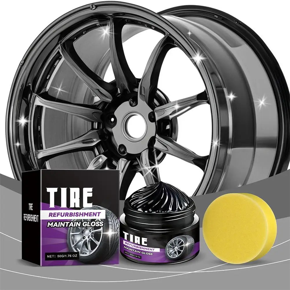 50g Tire Polishing Wax – Deep Black Gloss & UV Protection Tire Polishing Wax Oasis Select