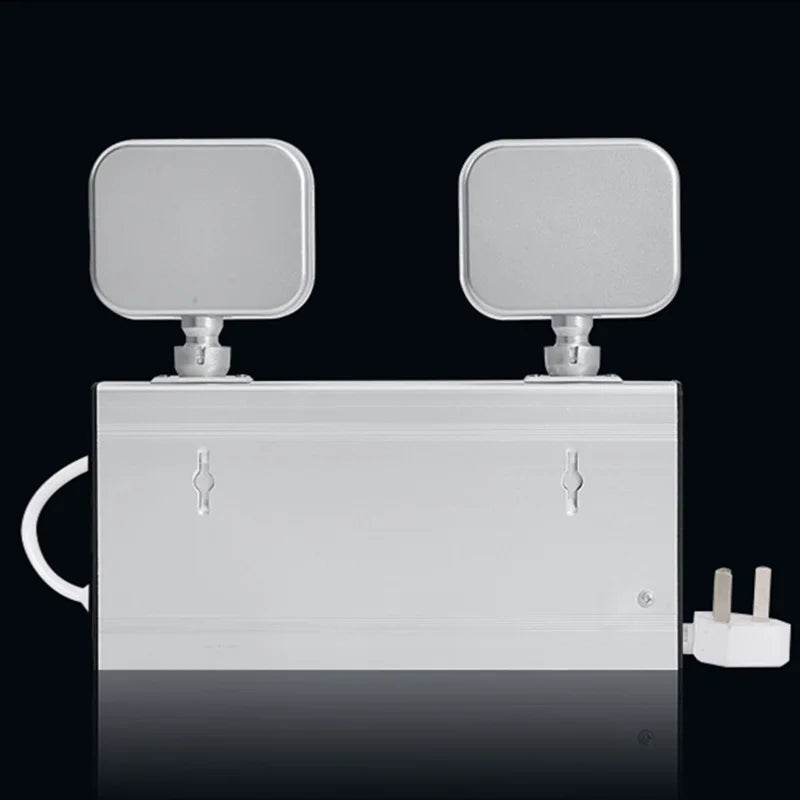 Double Head LED Emergency Light Wall Mount – AC200-240V Aluminum