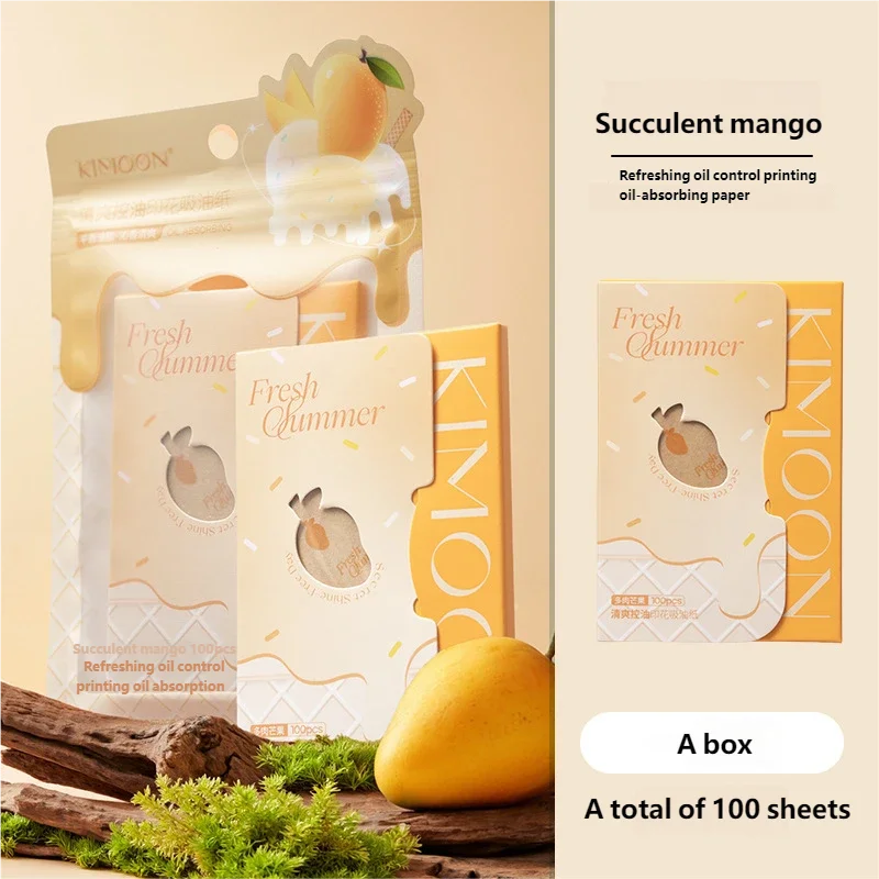 100pcs/1Packs Face Oil Blotting Paper Protable Matting Wipes Cleanser Facial Oil Control Oil-absorbing Face Cleaning Tools Oasis Select C