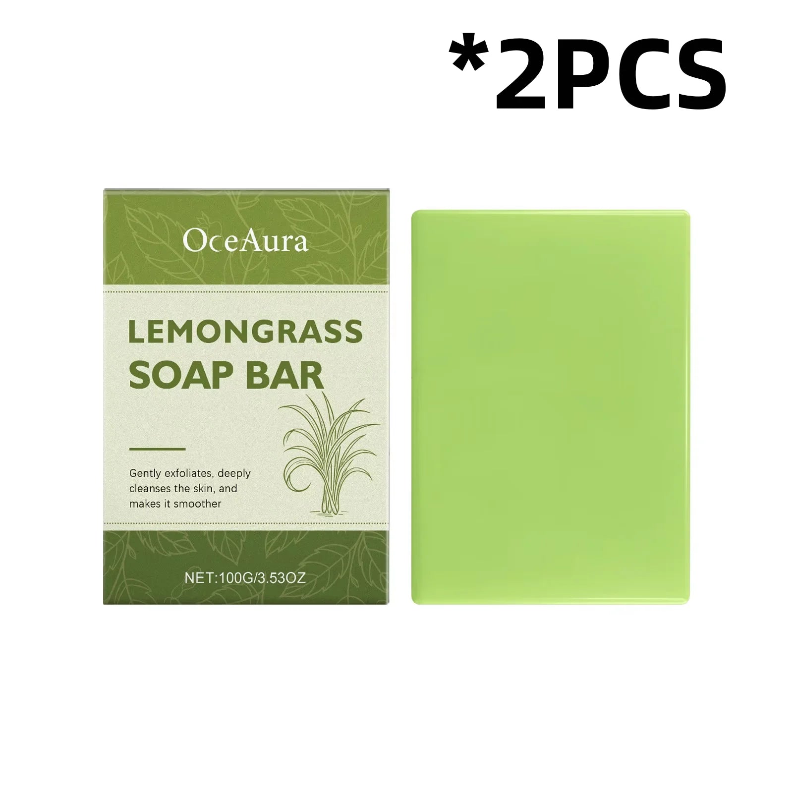 OCEAURA Lemon Exfoliating Soap Clean Pores Remove Dirt Firm Skin Improve Roughness Deep Hydrate Oil Control Body Nourishing Soap Oasis Select 100g Boxed X2 PCS