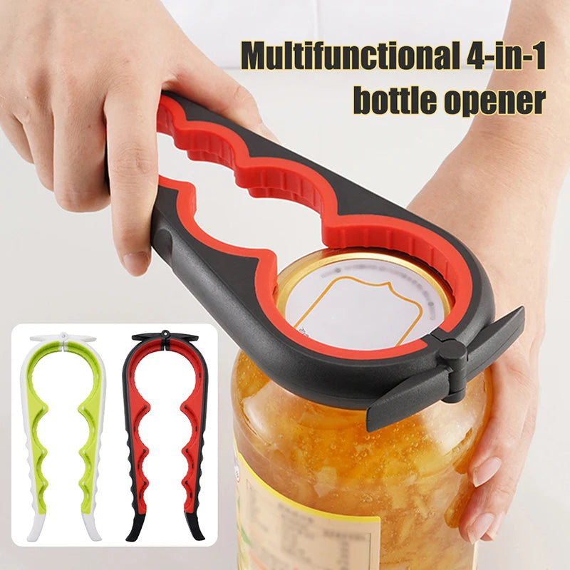 4-in-1 Jar & Can Opener Kit | Ergonomic Anti-Slip Handle