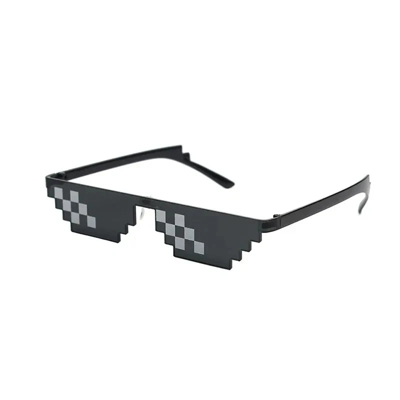 1-8pcs Mosaic Sunglasses Cool Party Vintage Shades Eyewear For Men Pixelated Sunglasses Funny Women Glasses Oasis Select
