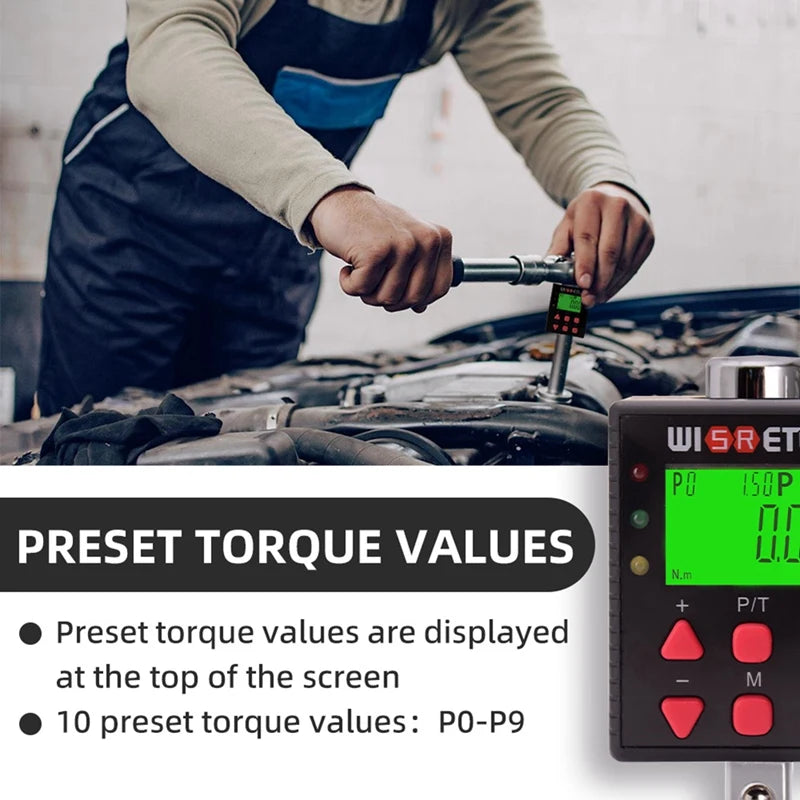 WISRETEC High-Precision Electronic Digital Torque Meter Torque Meter Adapter Connector Kilogram Force Torque Meter ADQ2-010 Oasis Select