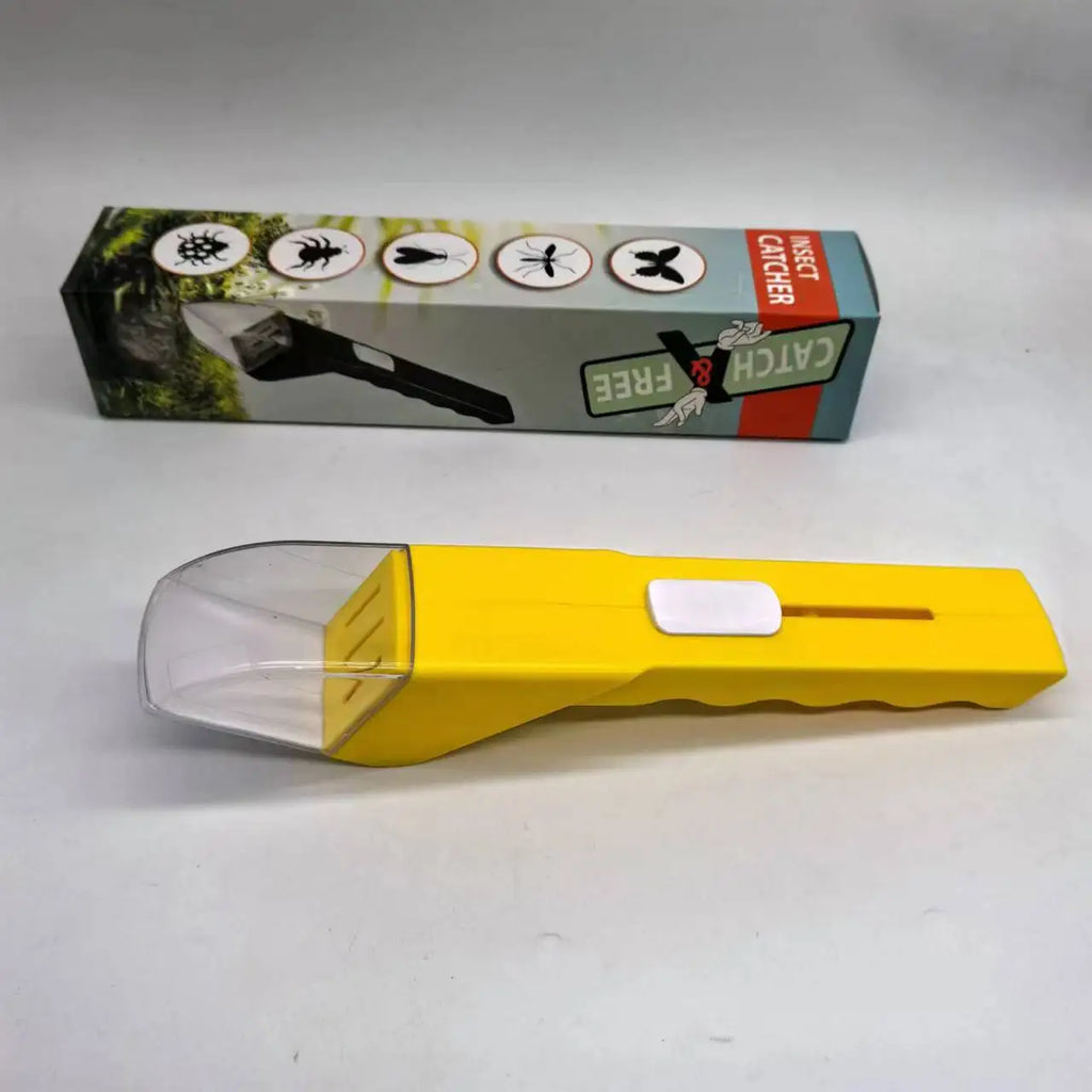 Portable Handheld Insect Catcher Transparent Push Type Insect Observer Contactless Bug Catcher Children's Insect Catching Tools Oasis Select YELLOW