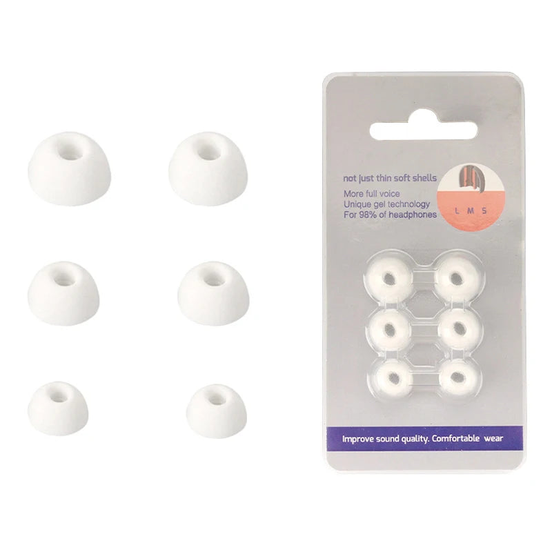 3 Sizes Silicone Ear Tips For Soundcore Liberty 4 NC Earbuds Eartips For Life P2 P3 A20i TWS Tips Headphones Earplugs Oasis Select White