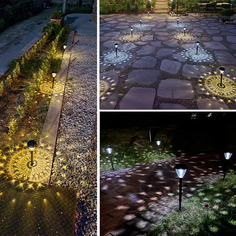 Solar Lawn Lights, Outdoor Waterproof Garden Lights, Garden Landscape Decoration Atmosphere LED Ground Insert Lights Oasis Select