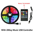 5V RGB 2835 LED Lights Strip Bluetooth APP IR Remote Control USB 0.5m 1m 2m 3m 4m 5m Gaming Room Decoration TV Background Light Oasis Select With 20KEY 2m