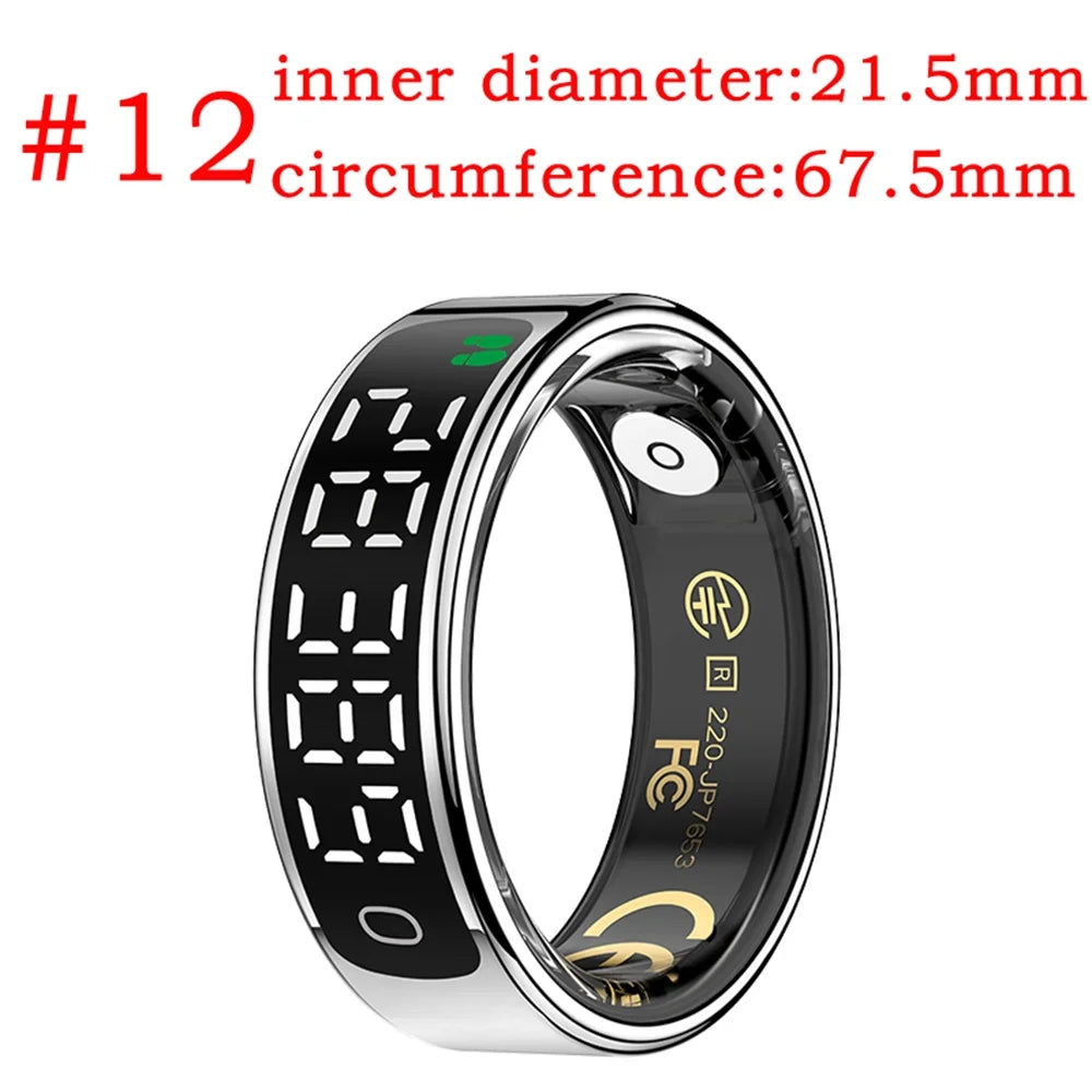 2026 Smart Ring With Display Screen Touch Screen Heart Rate Sleep Gesture Control Remote Photo Capture Sports Blue Tooth Ring Oasis Select SV 12