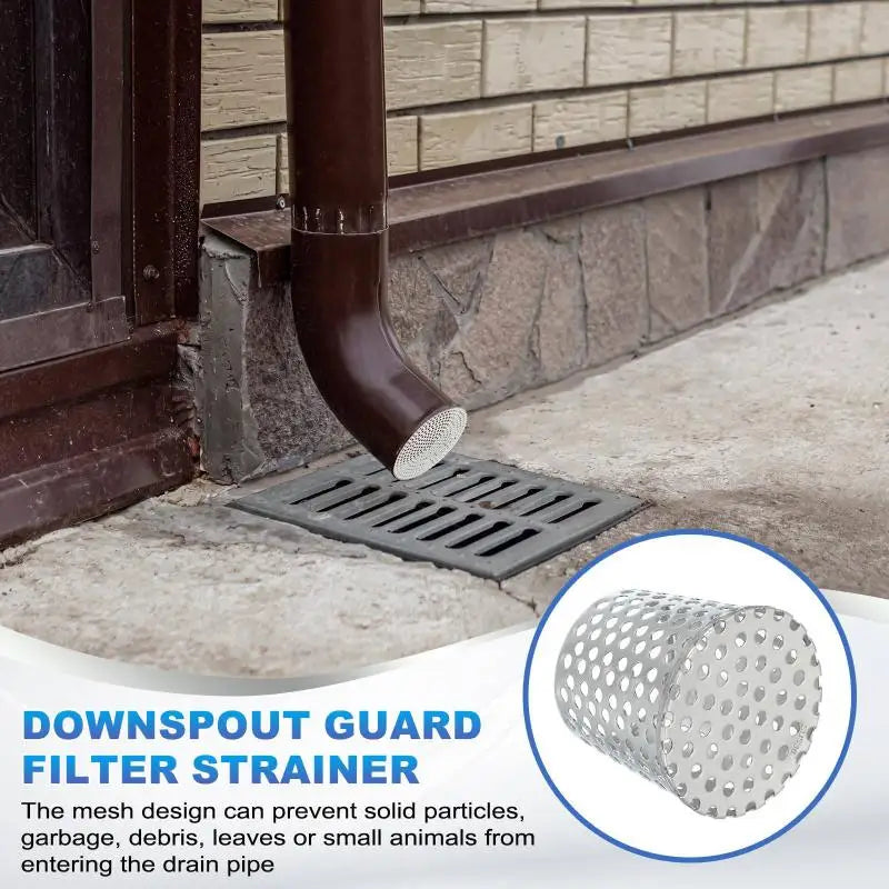 Stainless Steel Drain Cover Anti Clogging Interpolated Filter Screen For PVC Pipe Rain Pipe Cap Oasis Select