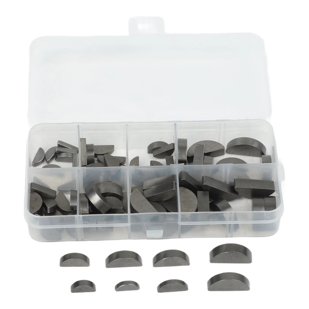 80pcs Carbon Steel Woodruff Half Moon Key Assortment Set Woodruff Key Set Oasis Select Default Title