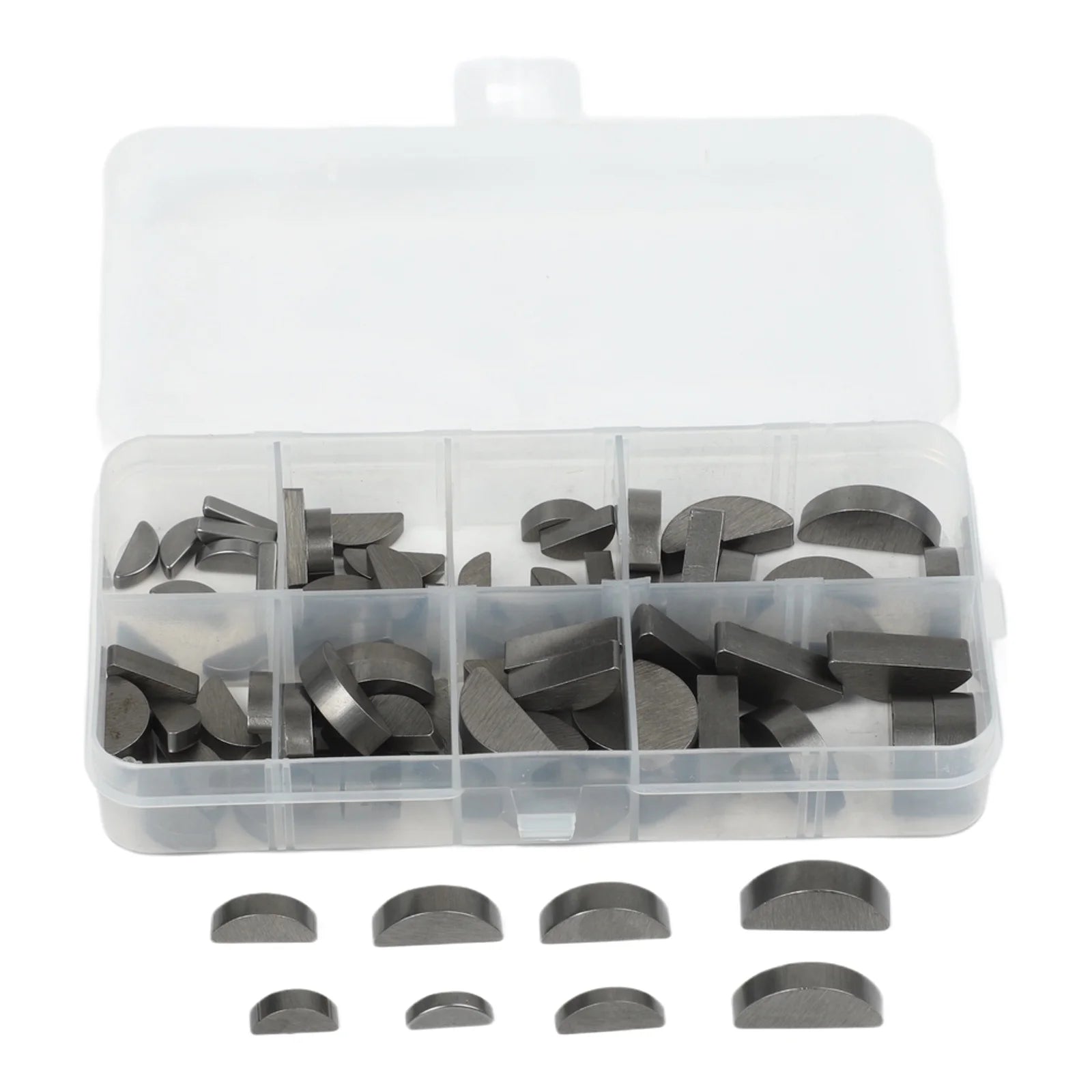 80pcs Carbon Steel Woodruff Half Moon Key Assortment Set Woodruff Key Set Oasis Select Default Title