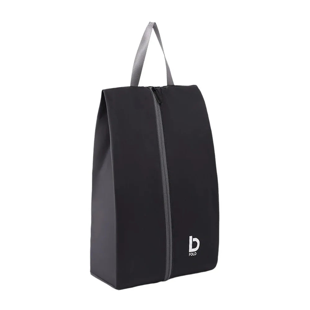 New Waterproof Shoe Storage Bag Nylon Fabric Strong Zipper Travel Bag Dustproof Portable Wardrobe Bag Fitness Sports Oasis Select Black