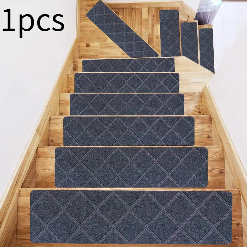 1pcs Stair mat step mat floor mat glue-free self-adhesive tpr non-slip mat brushed embossed repeated use Oasis Select 76x20.3cm 1pcs Masonry pattern 1pcs 1