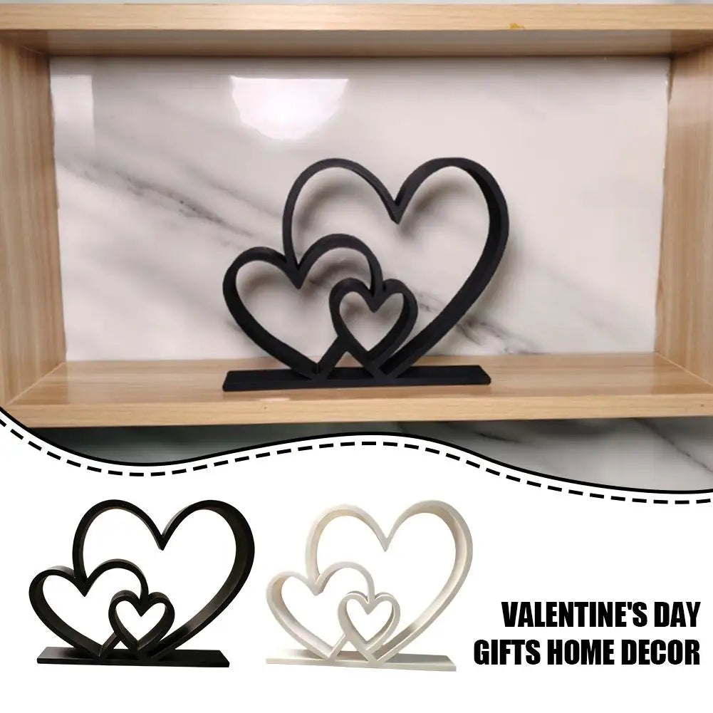 Intertwined Heart Sculpture – Minimalist Home Decor & Gift
