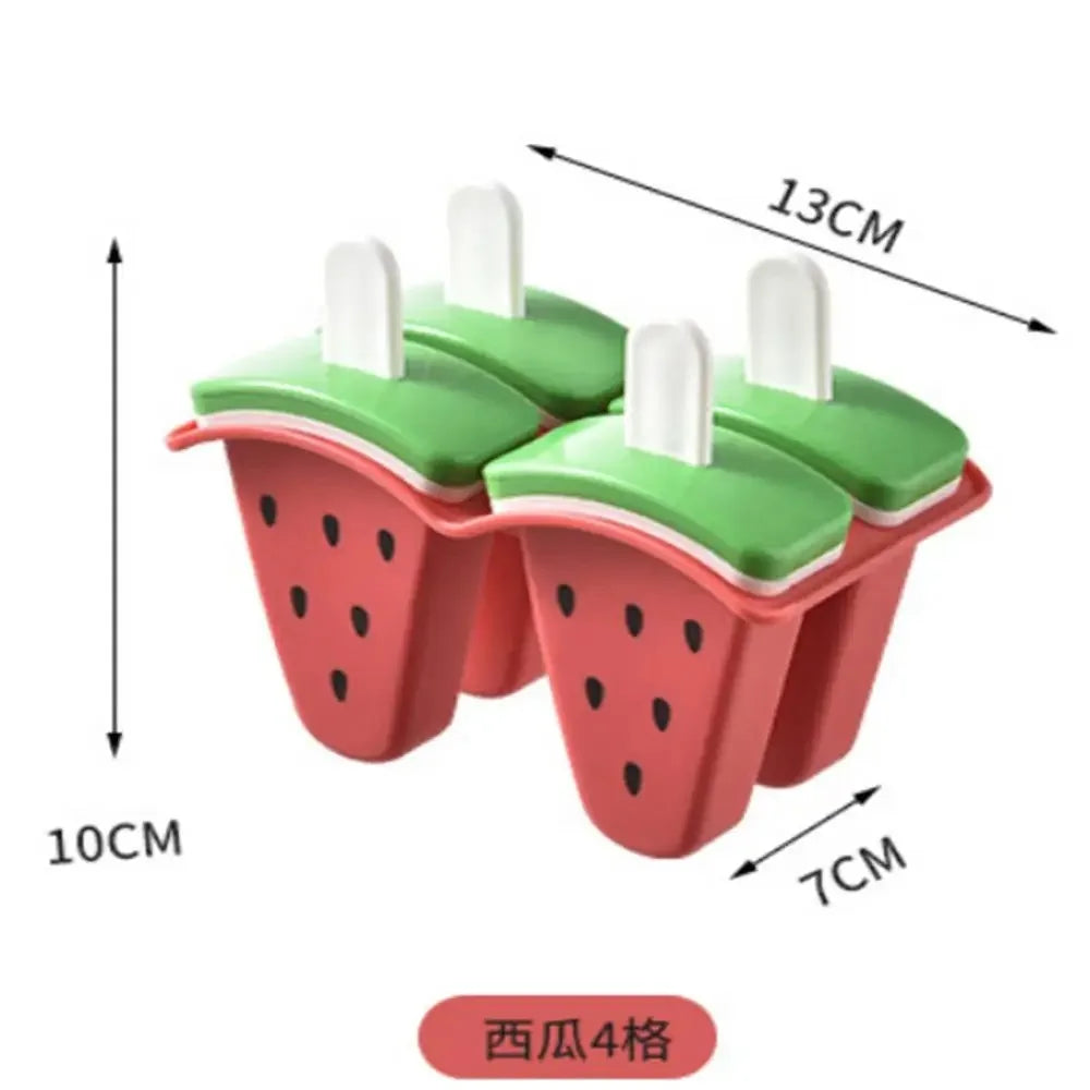 Ice Cream Mold With Cover Watermelon Shape Mold DIY Homemade Ice Popsicle Mould Frozen Juice Milk Kitchen Ice Cream Make Tools Oasis Select