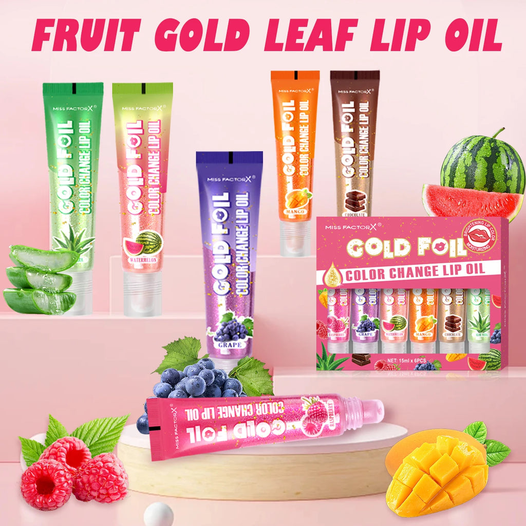 Shiny Lip Oil Gift Set 15ml×24PCS deep moisturizing non-decolorizing foil brightening and embellishing lip color gift Oasis Select