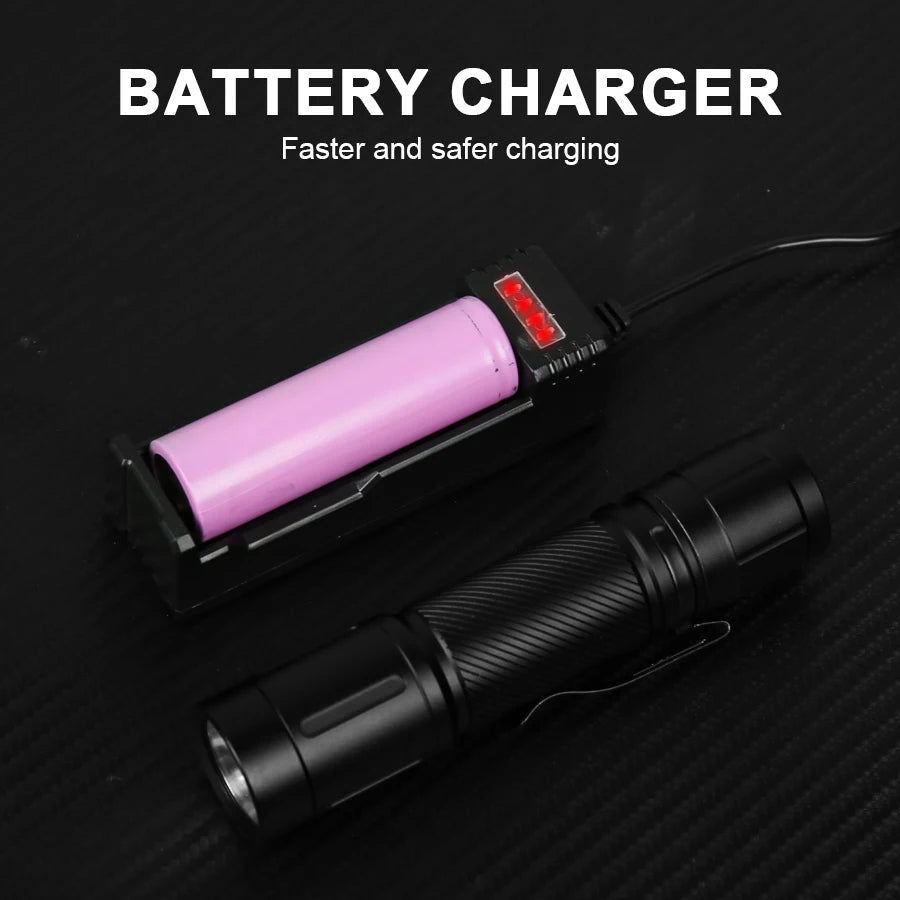1200LM Aluminum Alloy LED Flashlight Pen Clip Head Torch Super Bright Spotlight Fishing Flashlight with 21700 Battery As A Gift Oasis Select