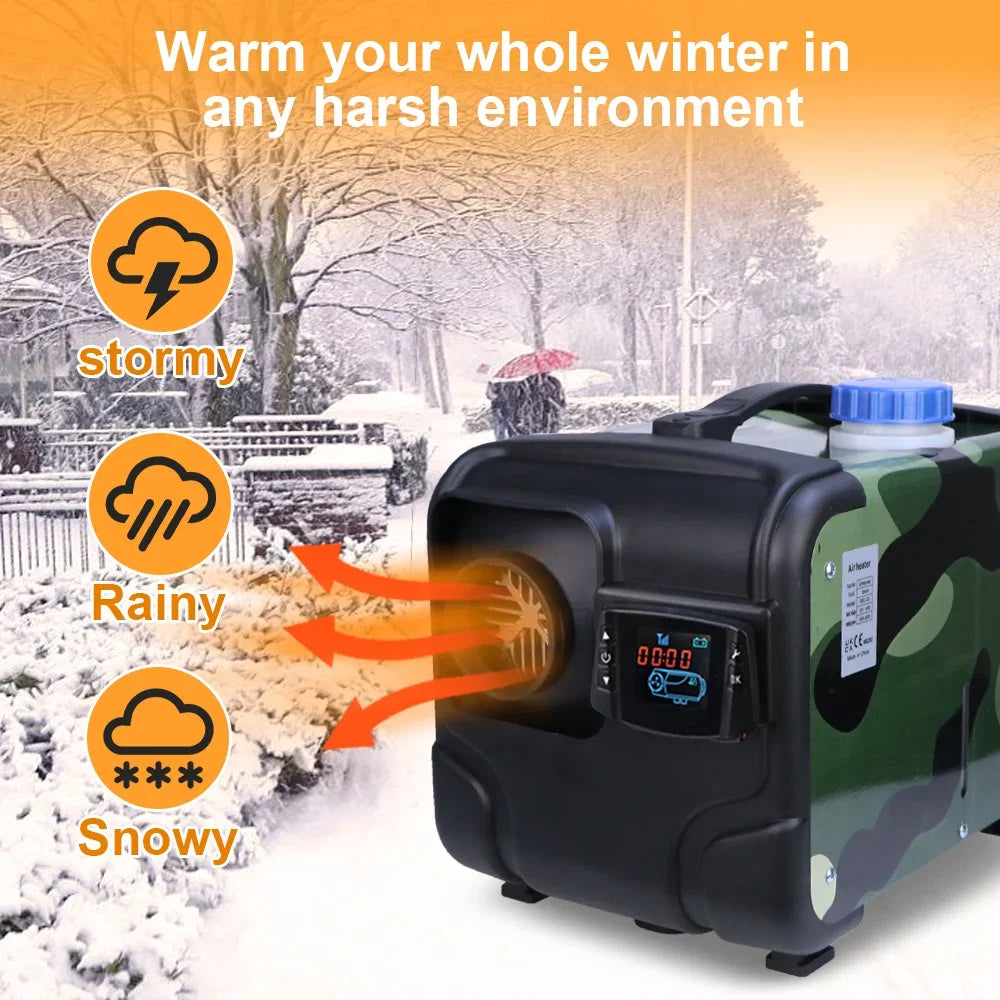 12V 24V 8000W Car Heater Air Diesel Heater Aluminum Shell Air Parking Heater Warmer Wireless LCD Remote Control Engine Preheater Oasis Select