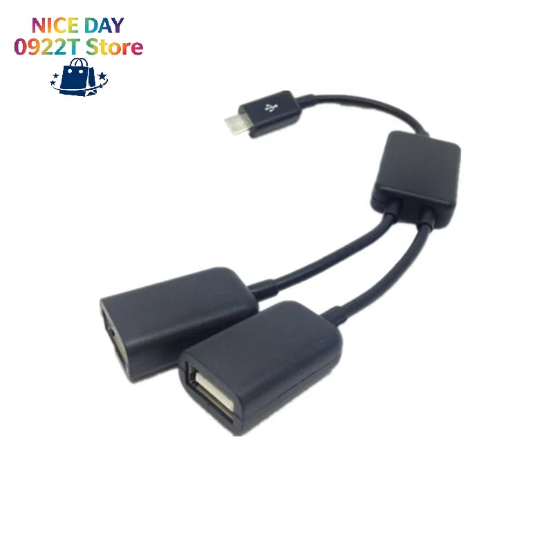 Dual Micro USB OTG Hub Host Adapter Cable for Tablet PC and Smart Phone@#X Oasis Select