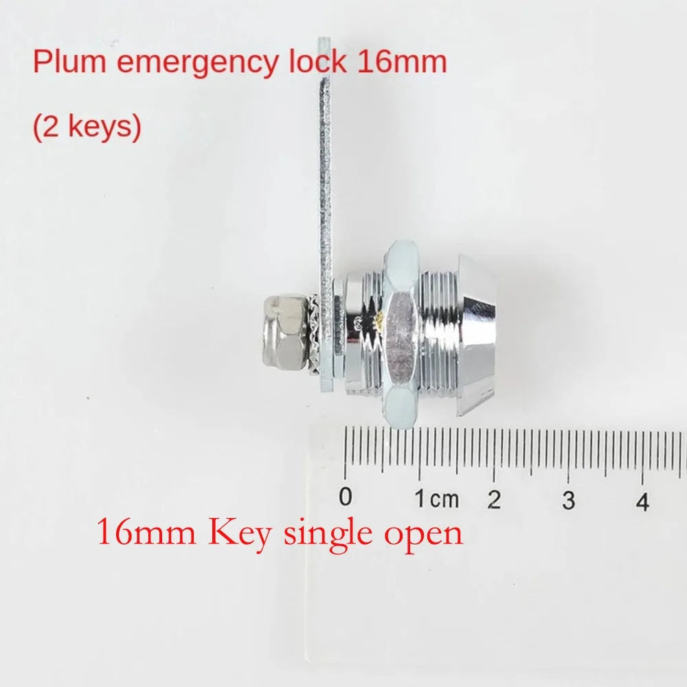 Safe Deposit Box Locks with 2 Keys Power Distribution Box File Metal Cabinet Mechanical Tongue Lock Mailbox Plum Blossom Key Oasis Select 16mm Key single open