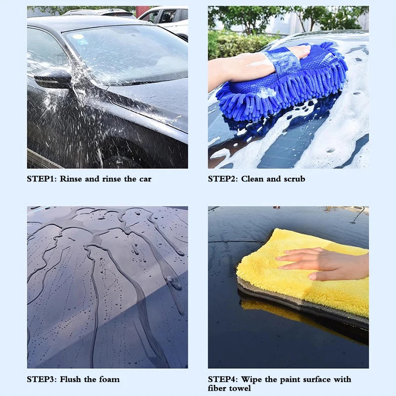 Washing Sponge Brush Soft Chenille Coral Fleece Microfiber Washing Brush Car Body Cleaning Water Absorbtion Brushes Detailing Oasis Select