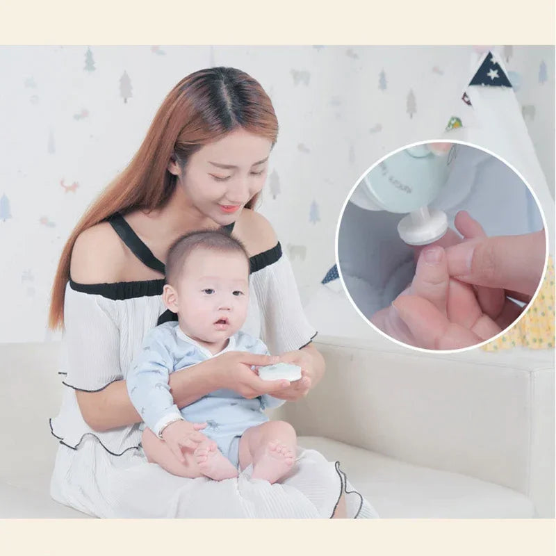 Electric Baby Nail Trimmer Kid Nail Polisher Tool Infant Manicure Scissors Baby Hygiene Kit Baby Nail Clipper Cutter For Newborn Oasis Select