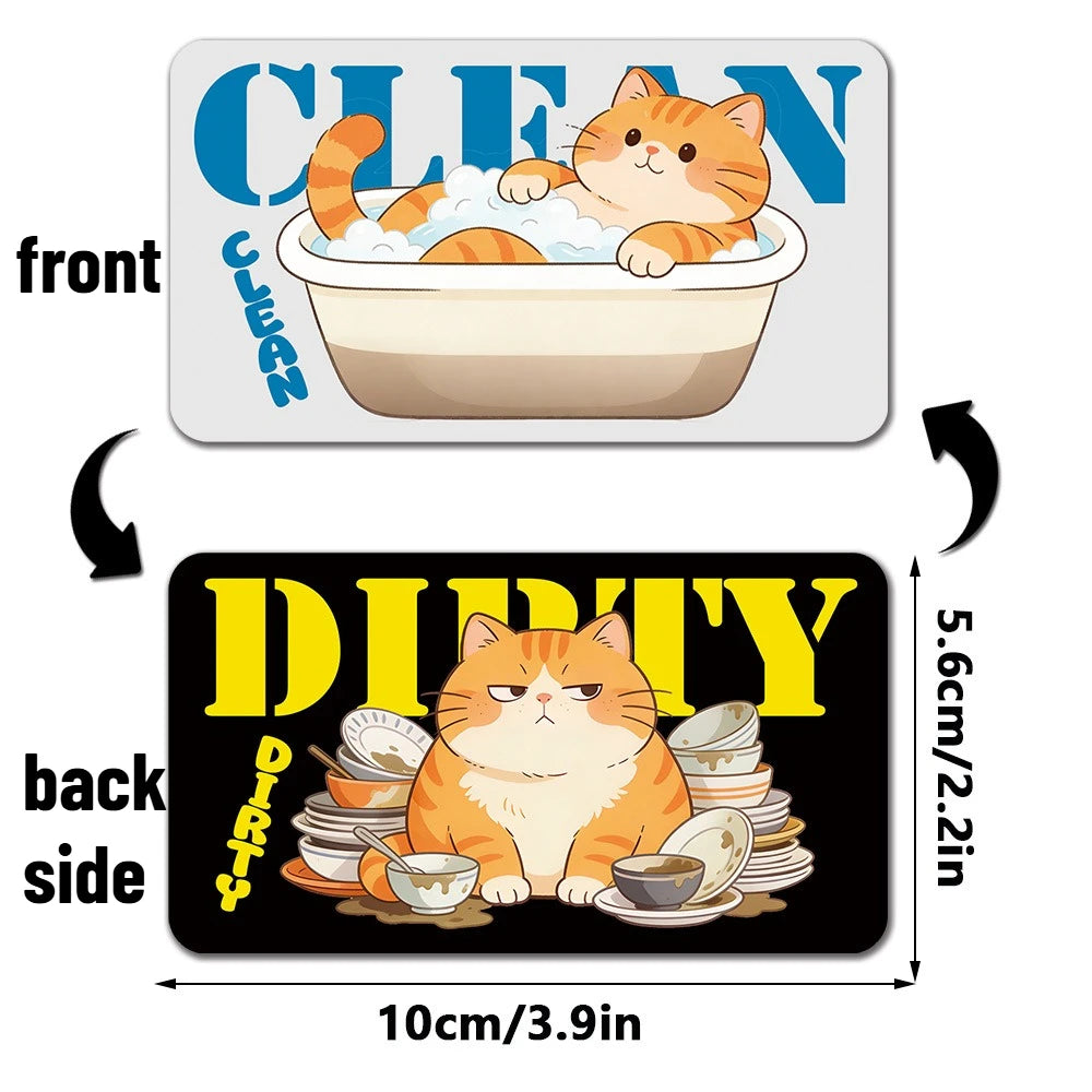 Kitchen Dishwasher Status Magnet Reversible Clean Dirty Sign Strong Magnetic Indicator Sticker for Household Use Oasis Select DWCT131