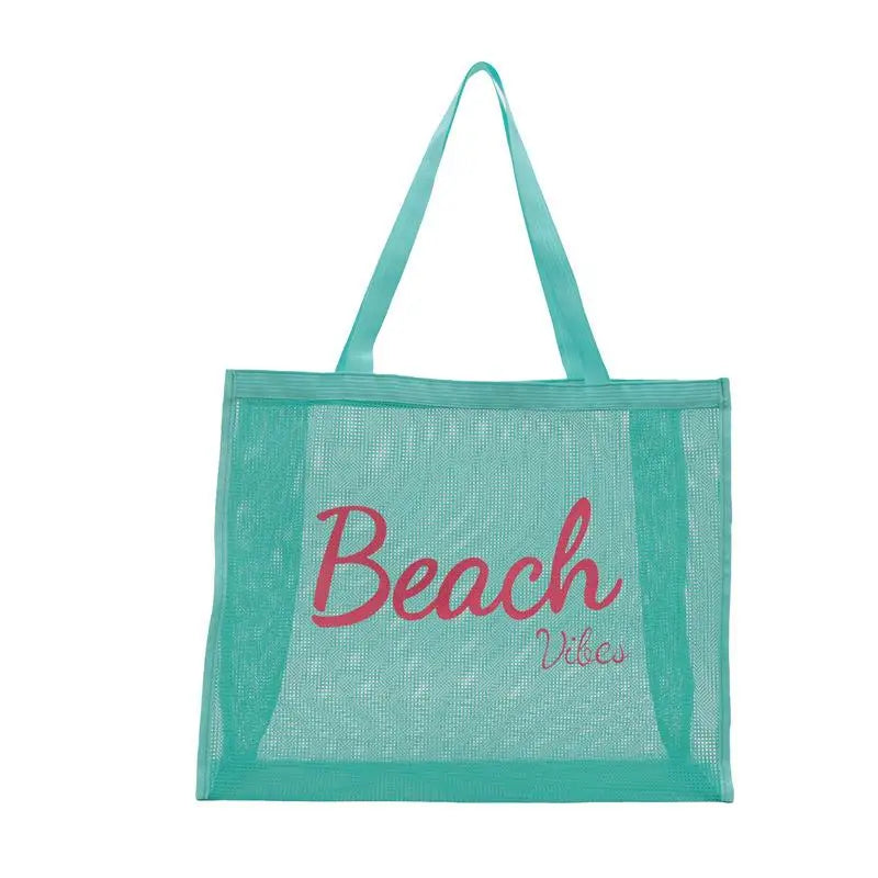 Mesh Tote Bag for Women Reusable Large Shoulder Shopping Bag Durable for Poolside Fitness Travel Oasis Select A3