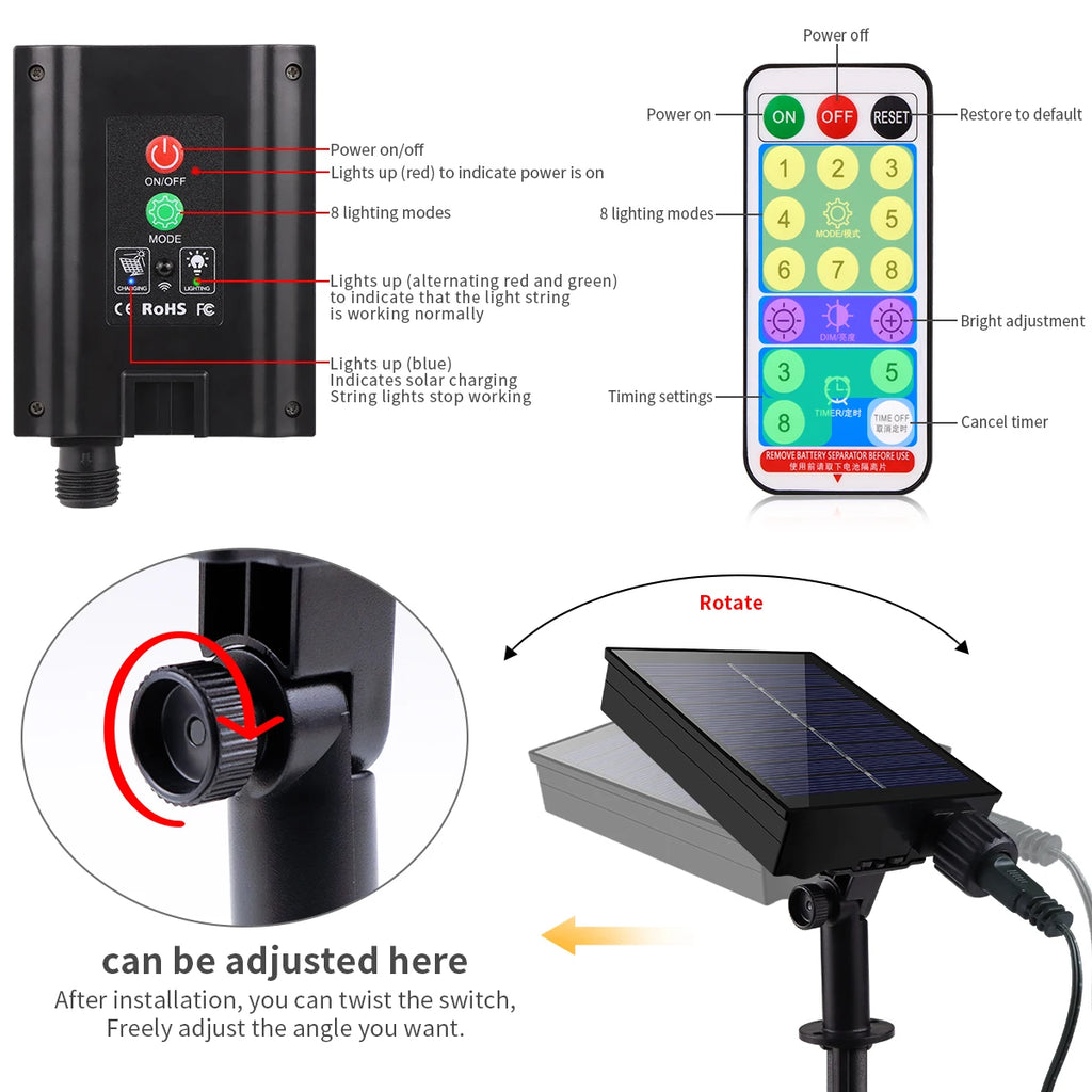 10/20/30/50/100m Solar Led Outdoor Lighting Garland Waterproof Led String Light Garden Fairy Lights Holiday Party Courtyard Lamp Oasis Select