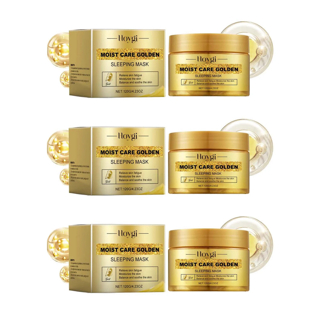 Gold Sleeping Mask – Niacinamide Pore Tightening & Brightening Sleeping Face Mask Oasis Select 3Pcs