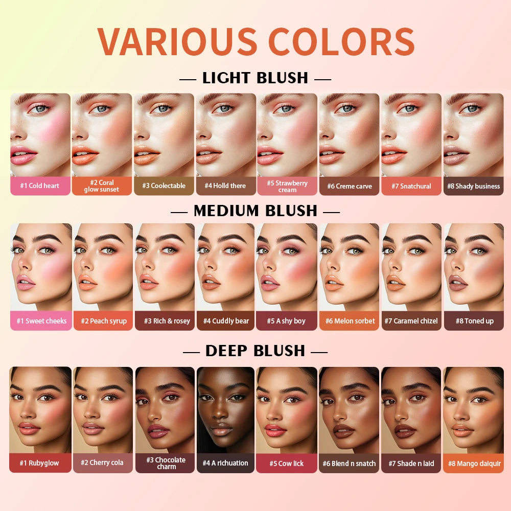 Curve Case Cream Eyebrow Cream Blush Highlighter Palette Matte Shimmer Finishes Shadow Tones Long-Lasting Cosmetics Oasis Select