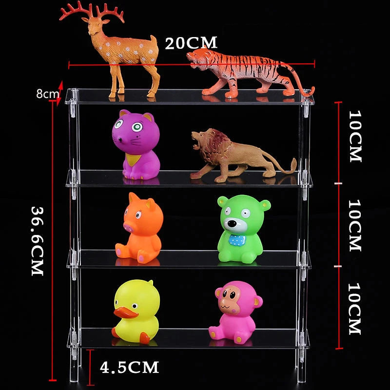 4-Tier Acrylic Display Shelf for Figures, Jewelry & Collectibles