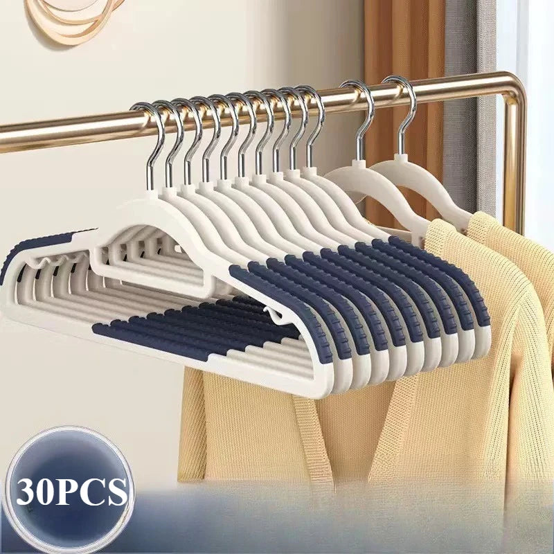 30pcs Set of Non-slip Hangers Sturdy and Durable Rotating Hook Hangers Laundry Bathroom & Bedroom Clothes Hangers Organization Oasis Select 30pcs Blue