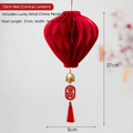 Red Honeycomb Paper Hanging Decoration with Tassel | New Year