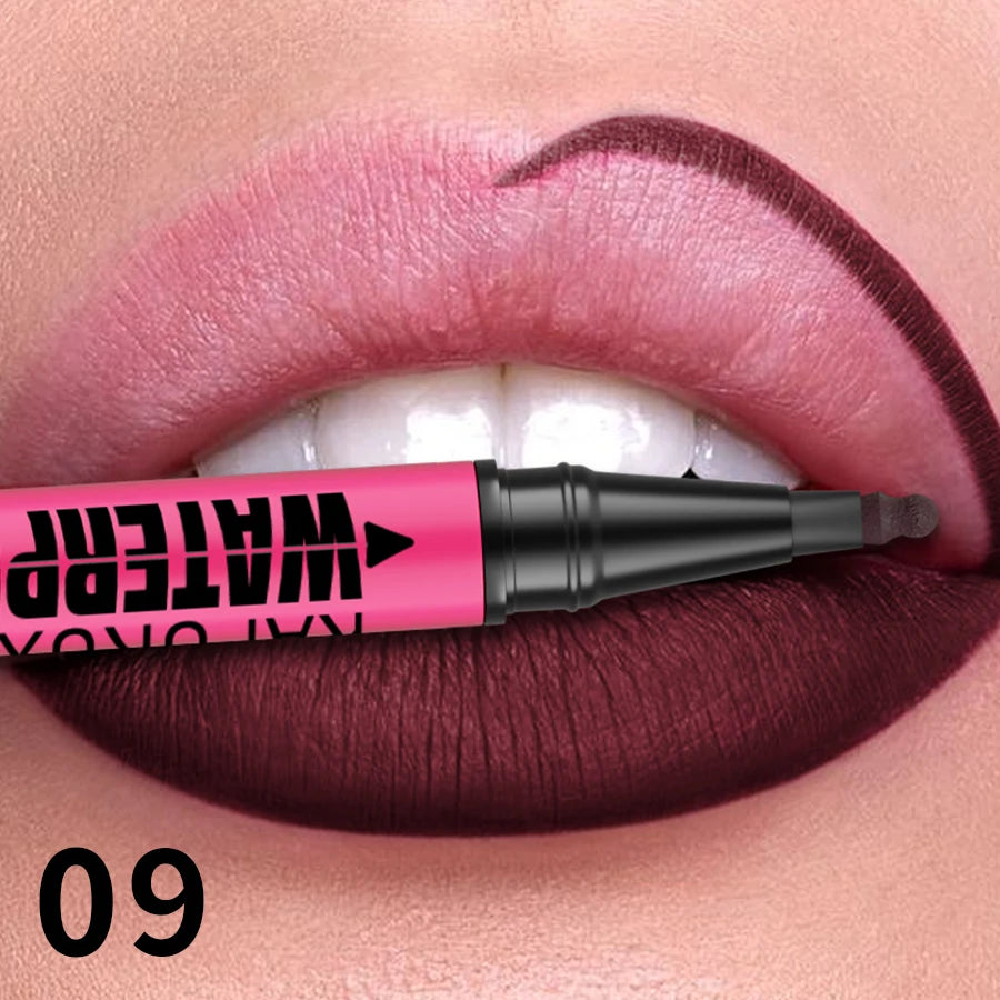 KAFURUX Matte Liquid Lip Liner – 12 Colors, Waterproof