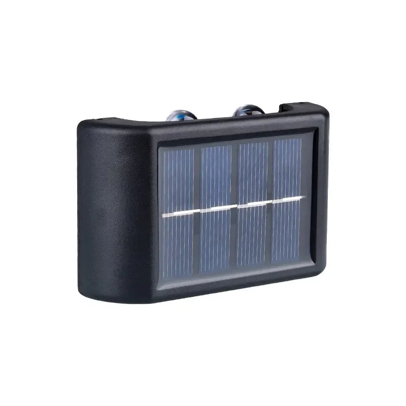 4LED Beads Up and Down Light Solar Powered Waterproof Wall Light for Courtyard Garden Carport Oasis Select