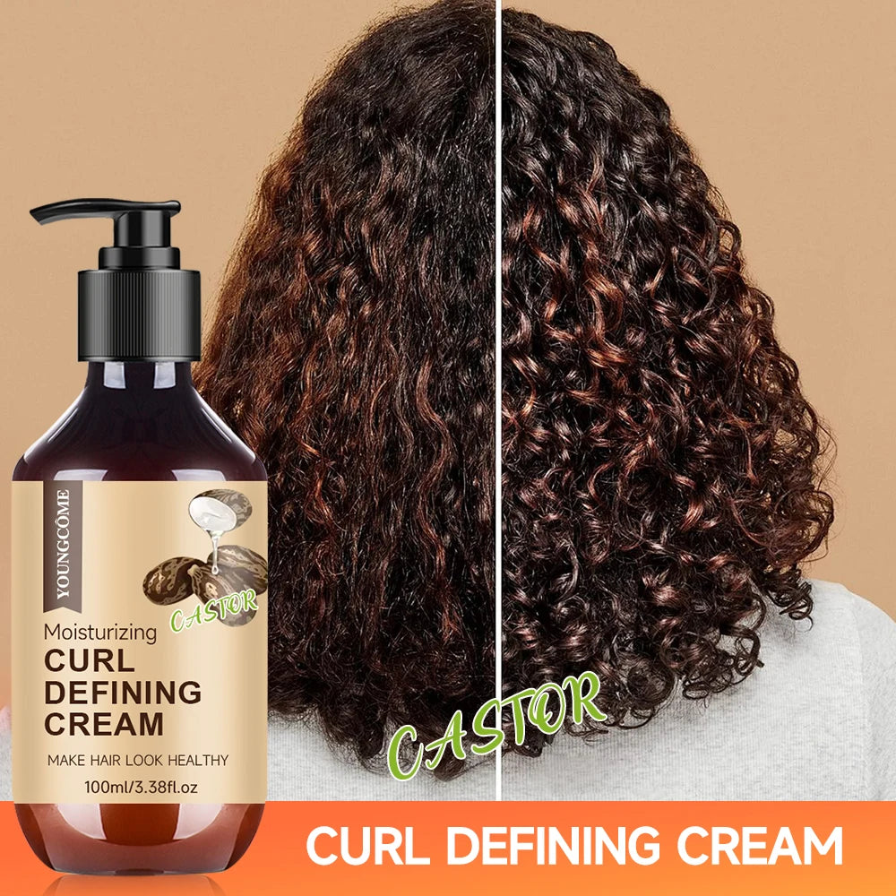 YOUNGCOME Castor Curl Styling Cream – Frizz Control & Loc Gel