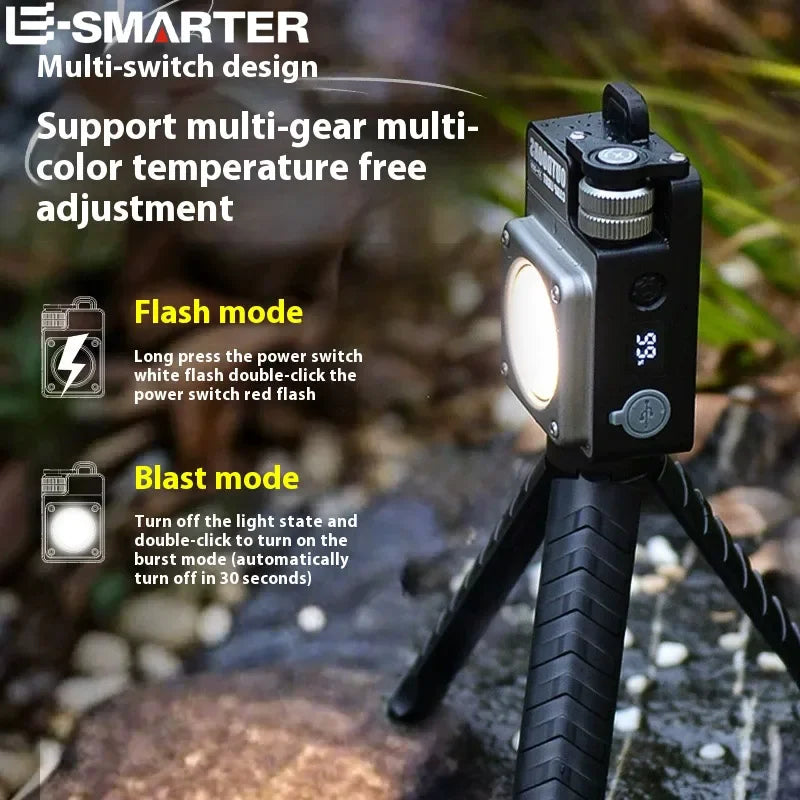 COB Camping Light with Magnetic Hook Emergency Charger, IPX4 Waterproof Camping Lantern LED Light for Outdoor Oasis Select