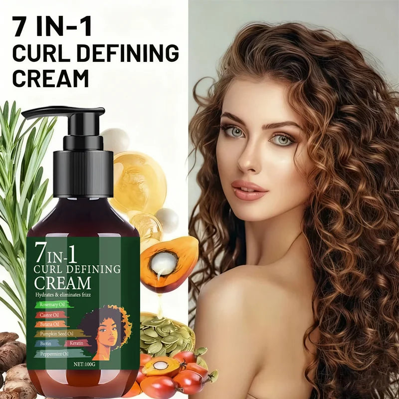 7-in-1 Curl Defining Cream – Rosemary & Castor Oil Frizz Control Curl Defining Cream Oasis Select