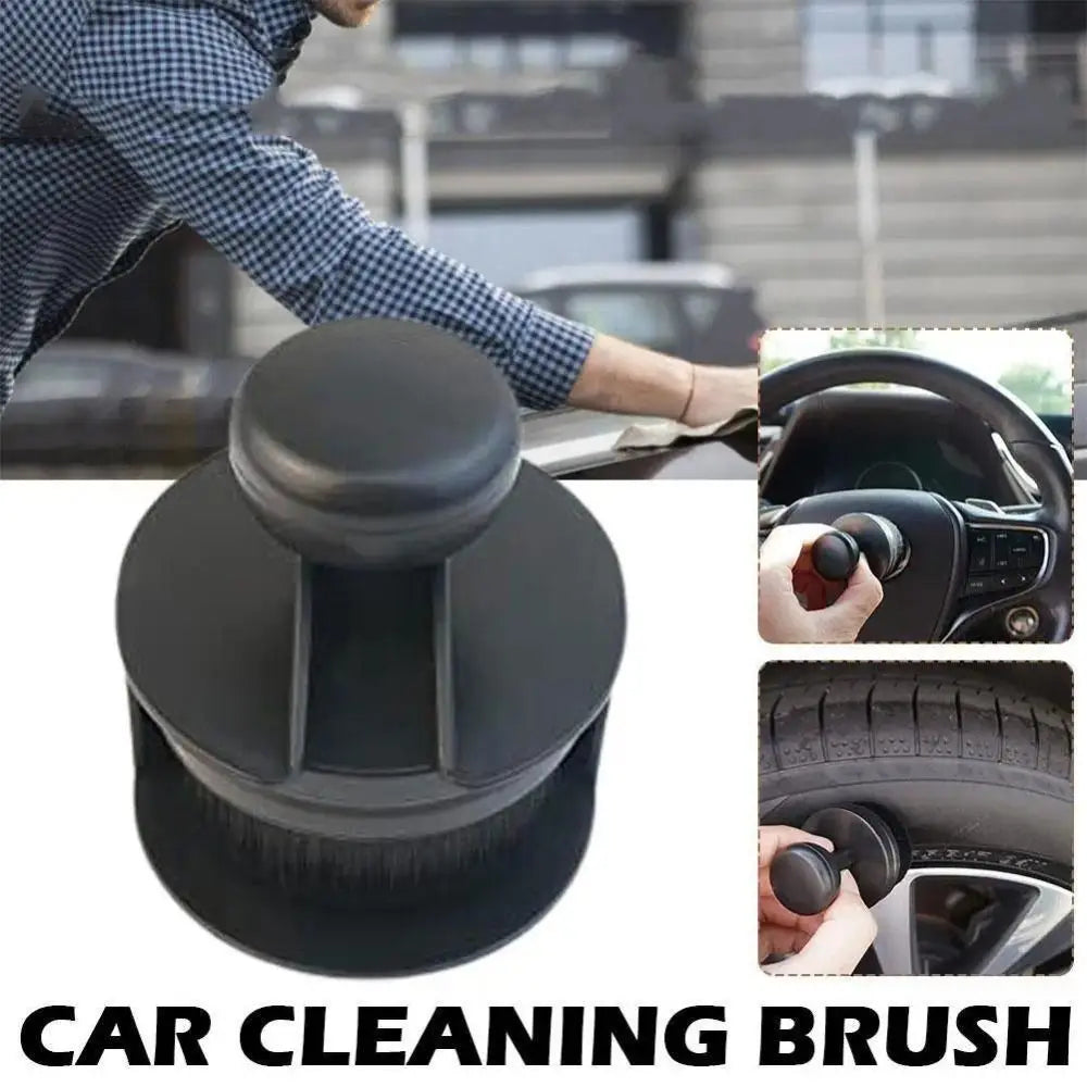 Portable High-Density Car Tire Polishing Brush with Stand Soft Car Tire Brush Tire Shine Brush for Tire Polish Wax Care Oasis Select