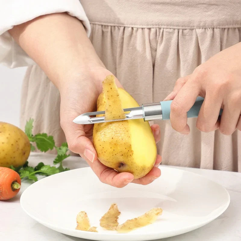 Multifunctional Rotary Vegetable Peeler for Potato Carrot Apple Non Slip Ergonomic Kitchen Tool Fruit Slicer Household Gadget Oasis Select