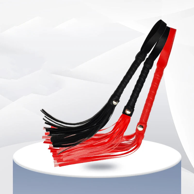 High Quality Pu Leather Pimp Whip Racing Riding Crop Party Flogger Hand Cuffs Queen Colourful Horse Riding Whip Oasis Select