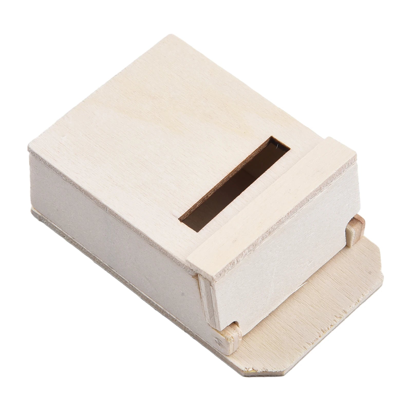 Miniature Blank Mail Box House Mi-ni Mail Box Miniature Wooden Flip Mailbox Model For DIY Enthusiasts And Crafters Oasis Select