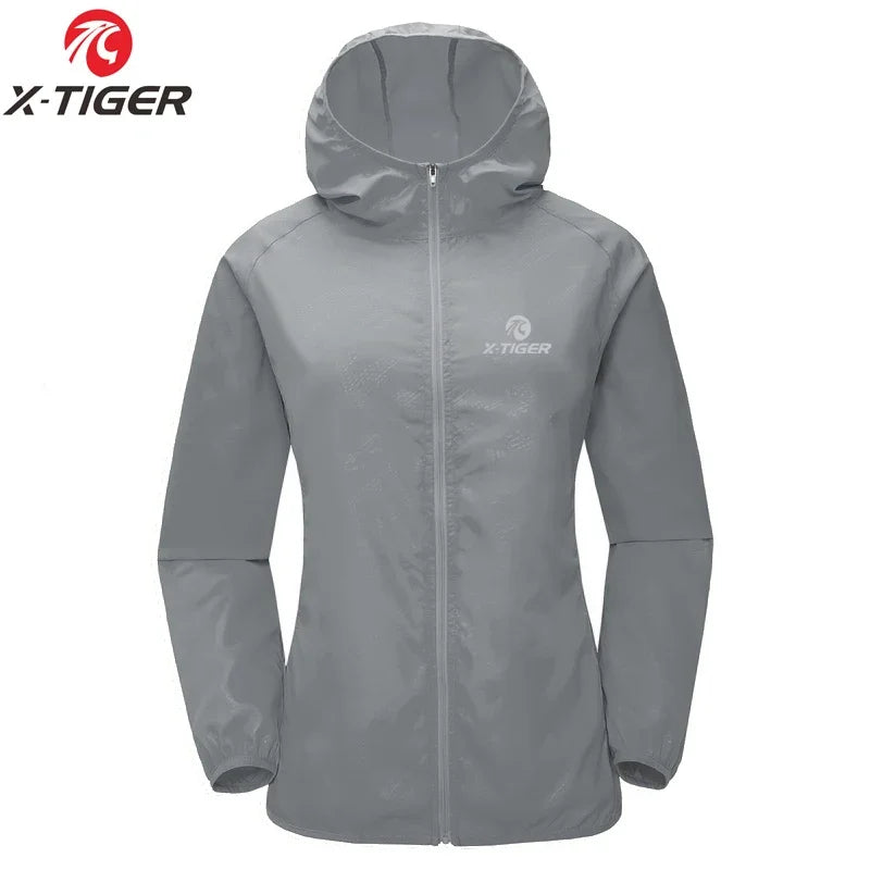 X-TIGER Windproof Reflective Cycling Jersey MTB Bike Bicycle Windcoat Super Light Sunscreen Hiking Jacket Cycling Sports Clothes Oasis Select XM-CGY -16210 S