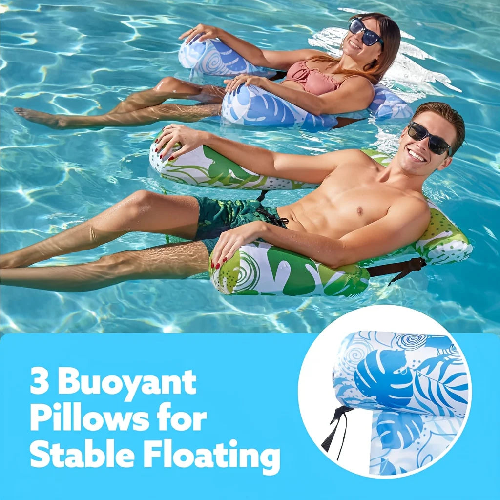 Inflatable Pool Float for Adults, Floating Lounge Chair, Inflatable Pool Float, Party Summer Water Beach Lake Fun Floating Chair Oasis Select