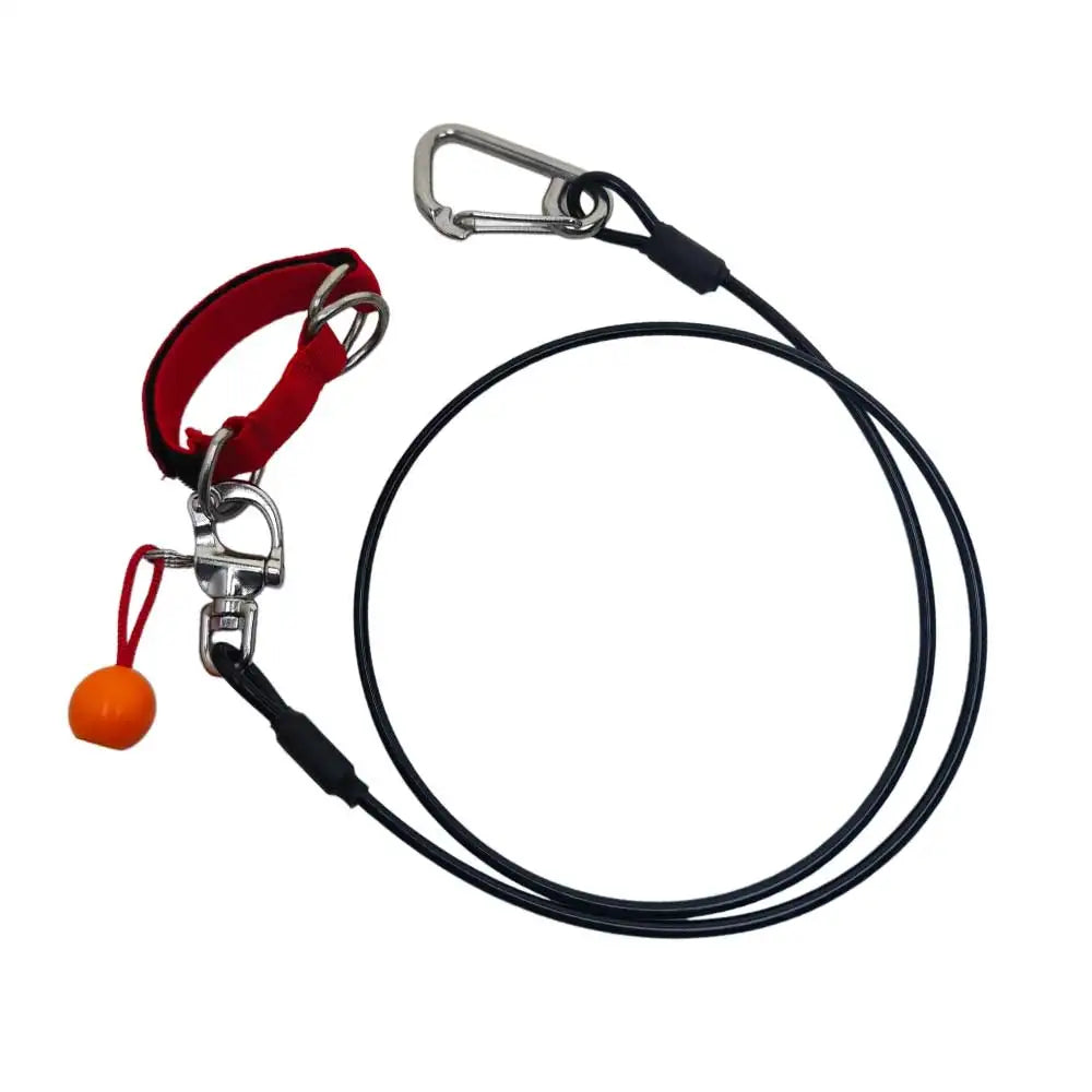4.56FT Deep Sea Training Freediving Lanyard Spearfishing Scuba Diving Safety Stainless Steel Leash & Quick Release Wrist Strap Oasis Select