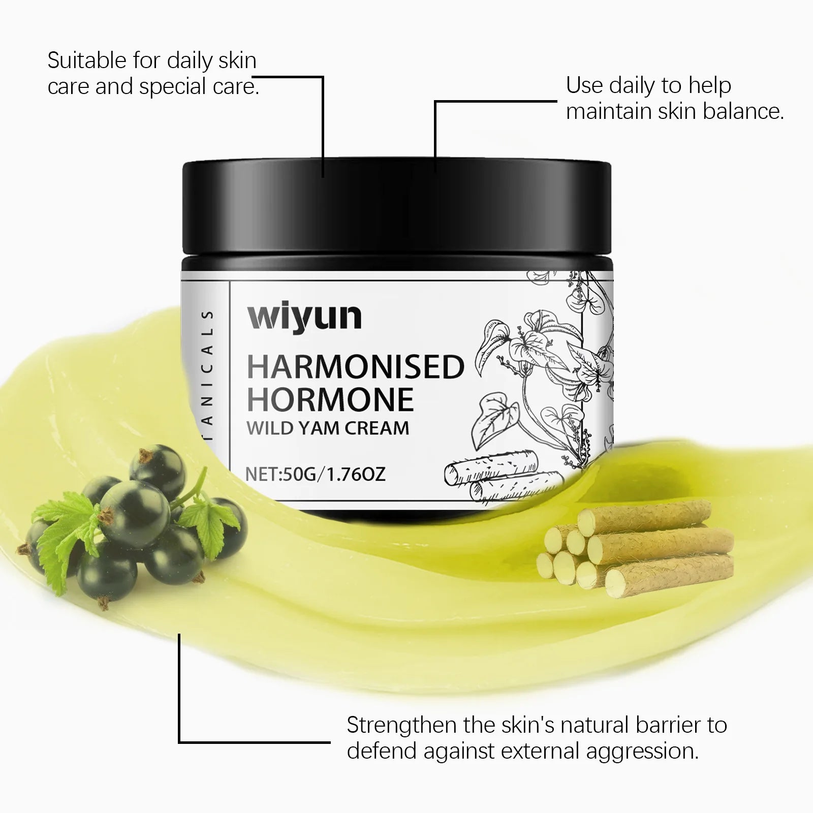 WIYUN Wild Yam Cream – Hormonal Balance & Menopause Skin Care Wild Yam Face Cream Oasis Select