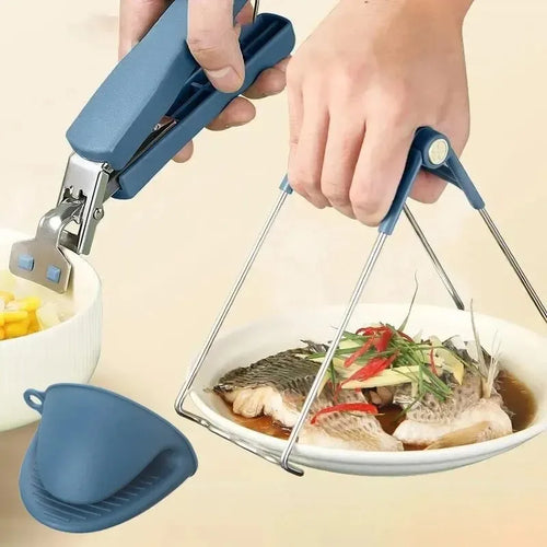 3pcs/set Bowl Clamp Anti Scald Clamp Kitchen Tool Clamp Steaming Vegetable Clamp Anti Slip And Anti Scald Hand Clamp Plate Oasis Select