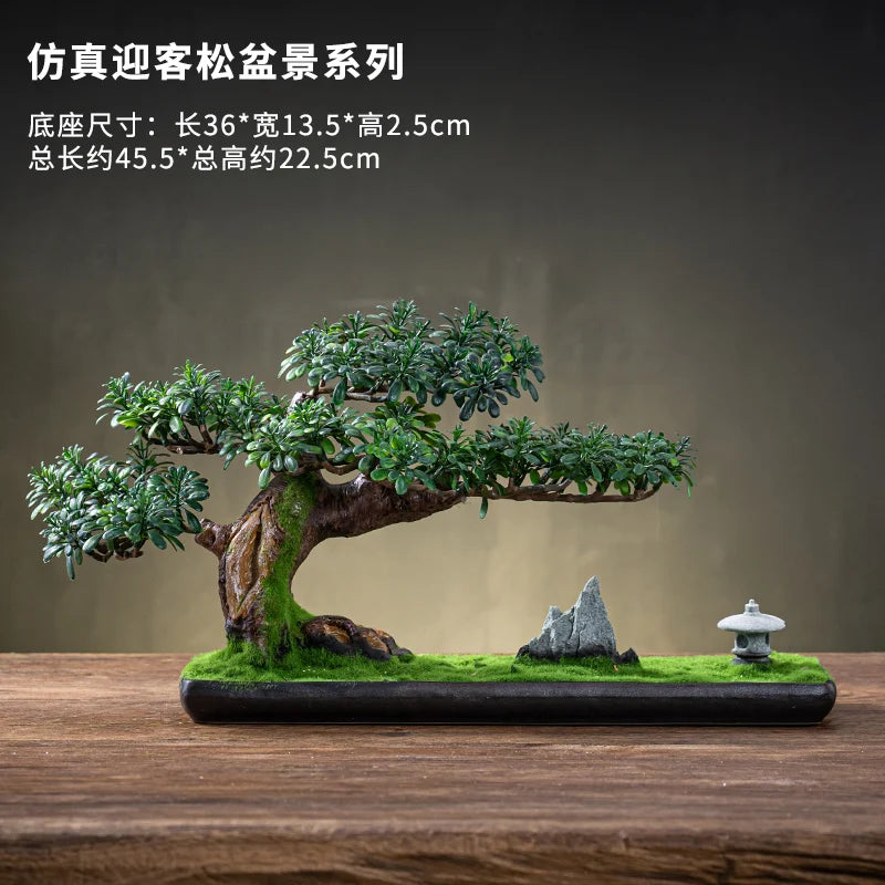 Large beauty Luo Han pine new Chinese entrance club interior decoration landscape fake tree simulation tree pine Oasis Select C