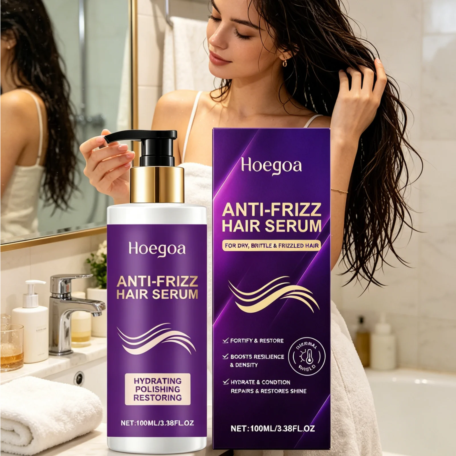 Hoegoa Hydrating Hair Serum – Deep Nourish & Frizz Control Hair Care Serum Oasis Select